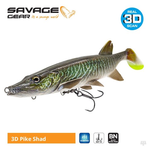 Savage gear pike shad lures - 3d,