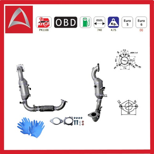 Catalizzatore per ford max - per, c-max